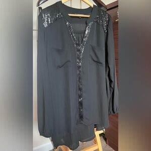Extra Lindas sequined long sleeve tunic XL